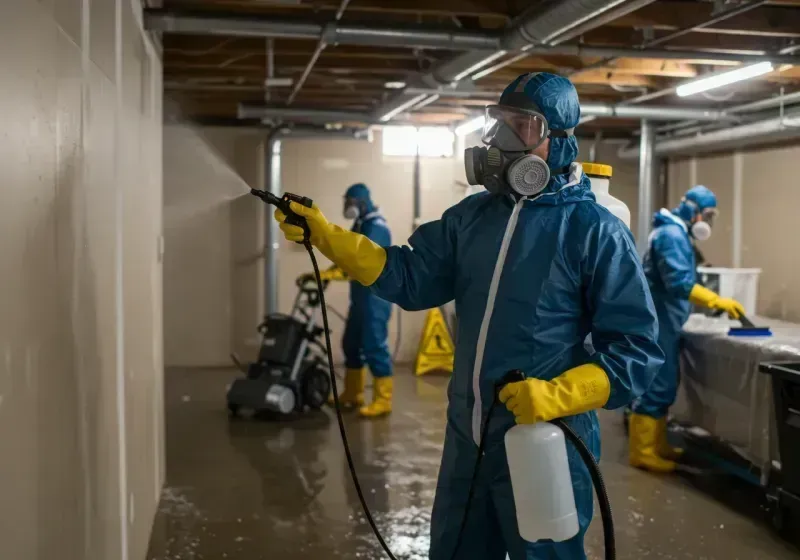 Basement Sanitization and Antimicrobial Treatment process in Jamestown West, NY